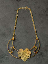 Load image into Gallery viewer, Handcrafted Brass Neckpiece - Araceae Pad 