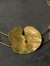 Load image into Gallery viewer, Handcrafted Brass Neckpiece - Lily Pad 