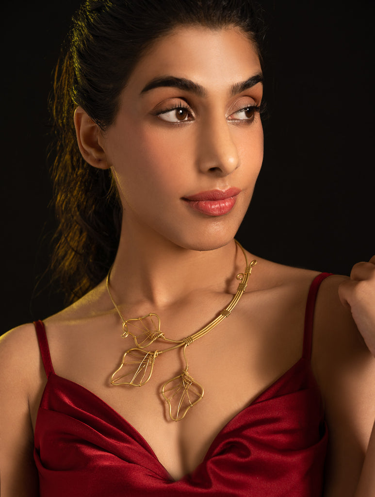 Handcrafted Brass Neckpiece - Taruja