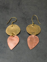 Load image into Gallery viewer, Handcrafted Brass &amp; Copper Earrings - Agnira