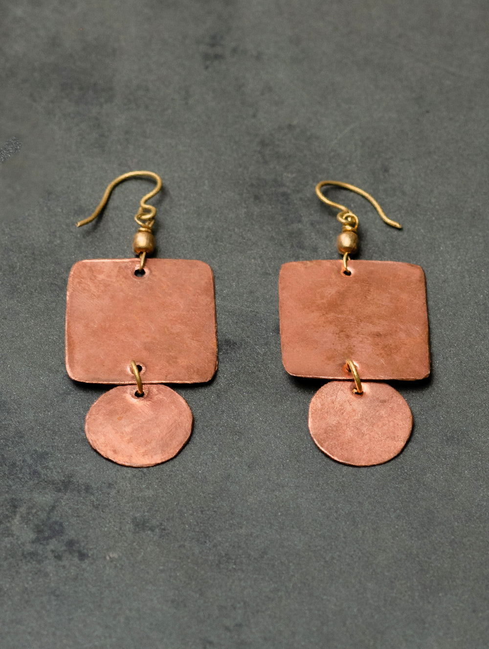 Load image into Gallery viewer, Handcrafted Brass &amp; Copper Earrings - Rohika