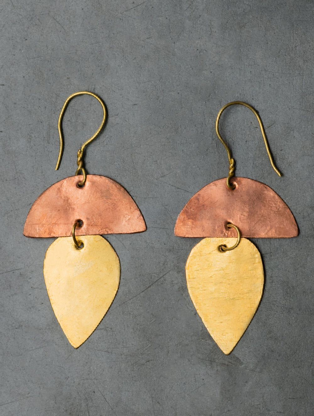 Load image into Gallery viewer, Handcrafted Brass &amp; Copper Earrings - Tamra
