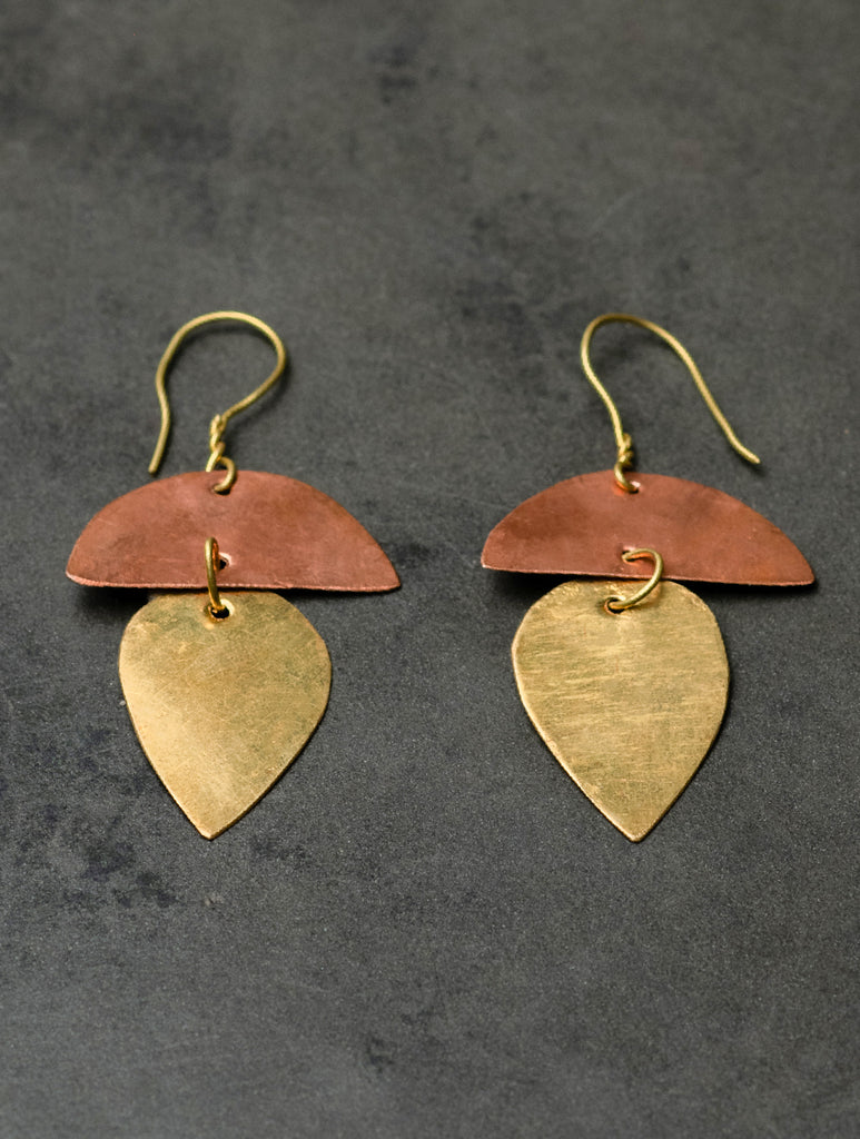 Handcrafted Brass & Copper Jewelry Set - Tamaliya (Set of Two)