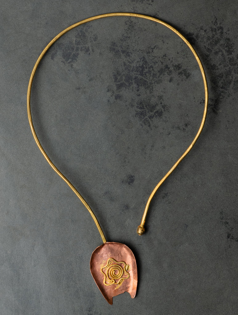 Handcrafted Brass & Copper Neckpiece - Tamrika