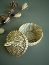 Load image into Gallery viewer, Handcrafted Cheend Kasa Round Utility Basket With Lid