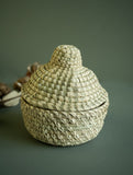 Handcrafted Cheend Kasa Utility Basket With Lid - Chakri