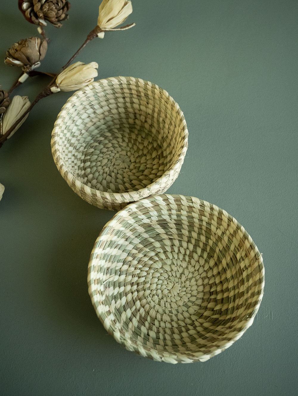 Load image into Gallery viewer, Handcrafted Cheend Kasa Utility Baskets (Set of 2) - Round