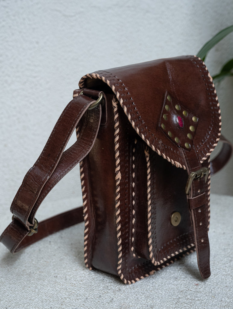 Handcrafted Jawaja Leather Phone Sling