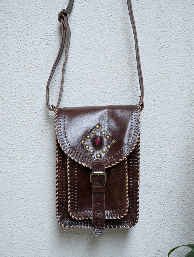 Handcrafted Jawaja Leather Phone Sling