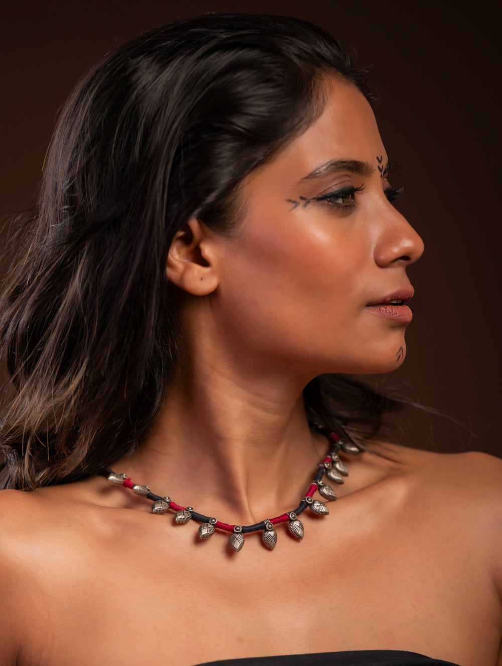 Handcrafted Lambani Tribal Craft Jewellery - Lal Chinha