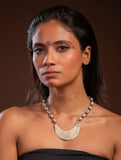 Handcrafted Lambani Tribal Craft Jewellery - Silver Crescent