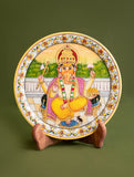 Handcrafted Marble Craft Decorative Plate Curio - Lord Ganesha