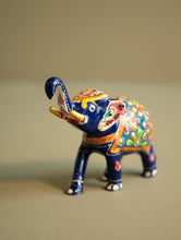 Load image into Gallery viewer, Handcrafted Meenakari Curio - Blue Elephant