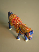 Load image into Gallery viewer, Handcrafted Meenakari Curio - Blue Horse