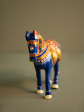 Load image into Gallery viewer, Handcrafted Meenakari Curio - Blue Horse
