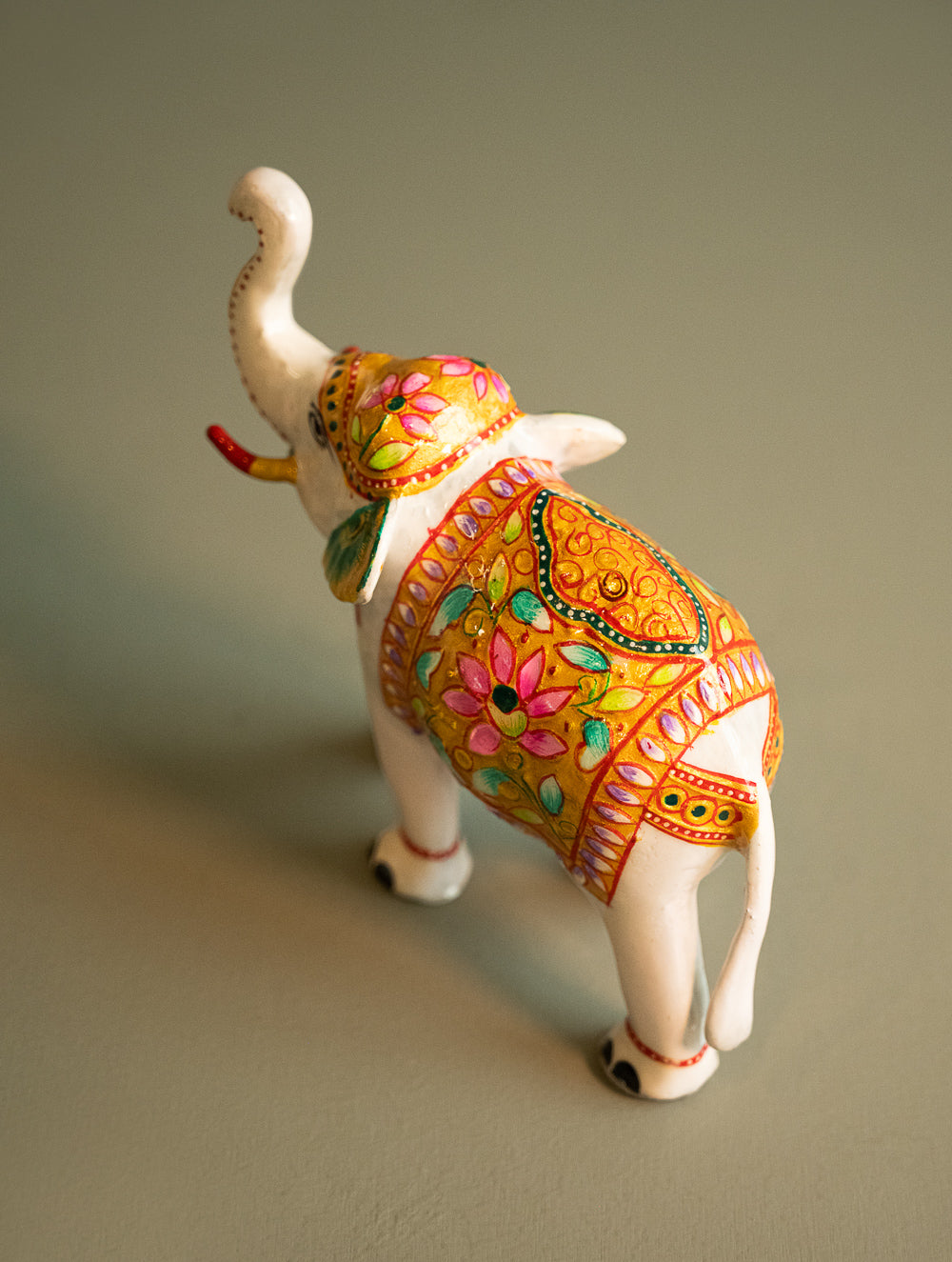 Load image into Gallery viewer, Handcrafted Meenakari Curio - White Elephant