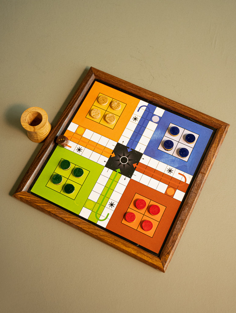 Handcrafted Wooden Board Game - Ludo