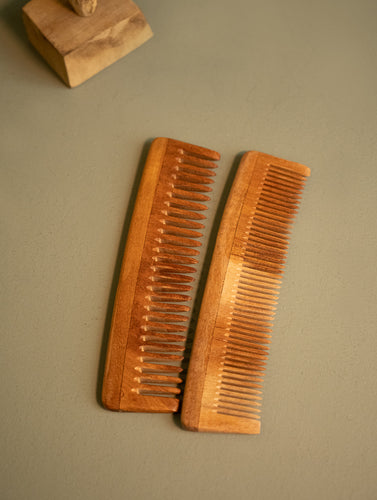 Handcrafted Wooden Combs (Set of 2) 