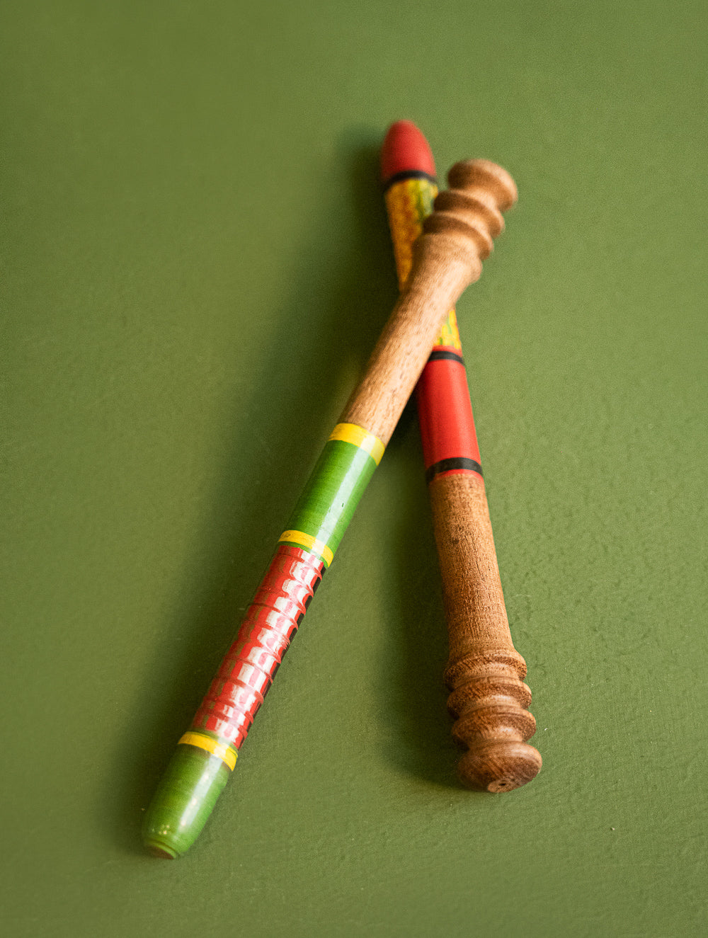 Handcrafted Wooden Cutlery in Kutch Lacquer Craft - Honey & Syrup Dippers (Set of 2)