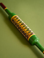 Handcrafted Wooden Cutlery in Kutch Lacquer Craft - Rolling Pin in Green 