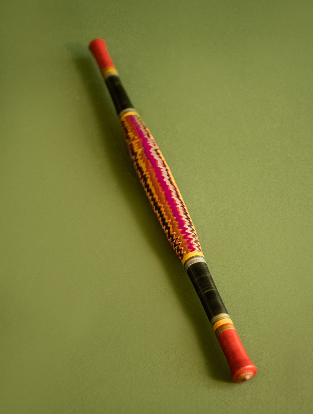 Load image into Gallery viewer, Handcrafted Wooden Cutlery in Kutch Lacquer Craft - Rolling Pin in Pink 