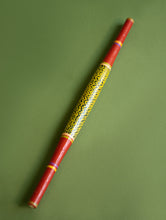 Load image into Gallery viewer, Handcrafted Wooden Cutlery in Kutch Lacquer Craft - Rolling Pin in Saffron &amp; Yellow 