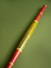 Load image into Gallery viewer, Handcrafted Wooden Cutlery in Kutch Lacquer Craft - Rolling Pin in Saffron &amp; Yellow 