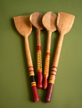 Load image into Gallery viewer, Handcrafted Wooden Cutlery in Kutch Lacquer Craft - Spatulas &amp; Salad Spoons (Set of 4)