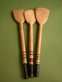 Handcrafted Wooden Cutlery in Kutch Lacquer Craft - Spatulas (Set of 3)