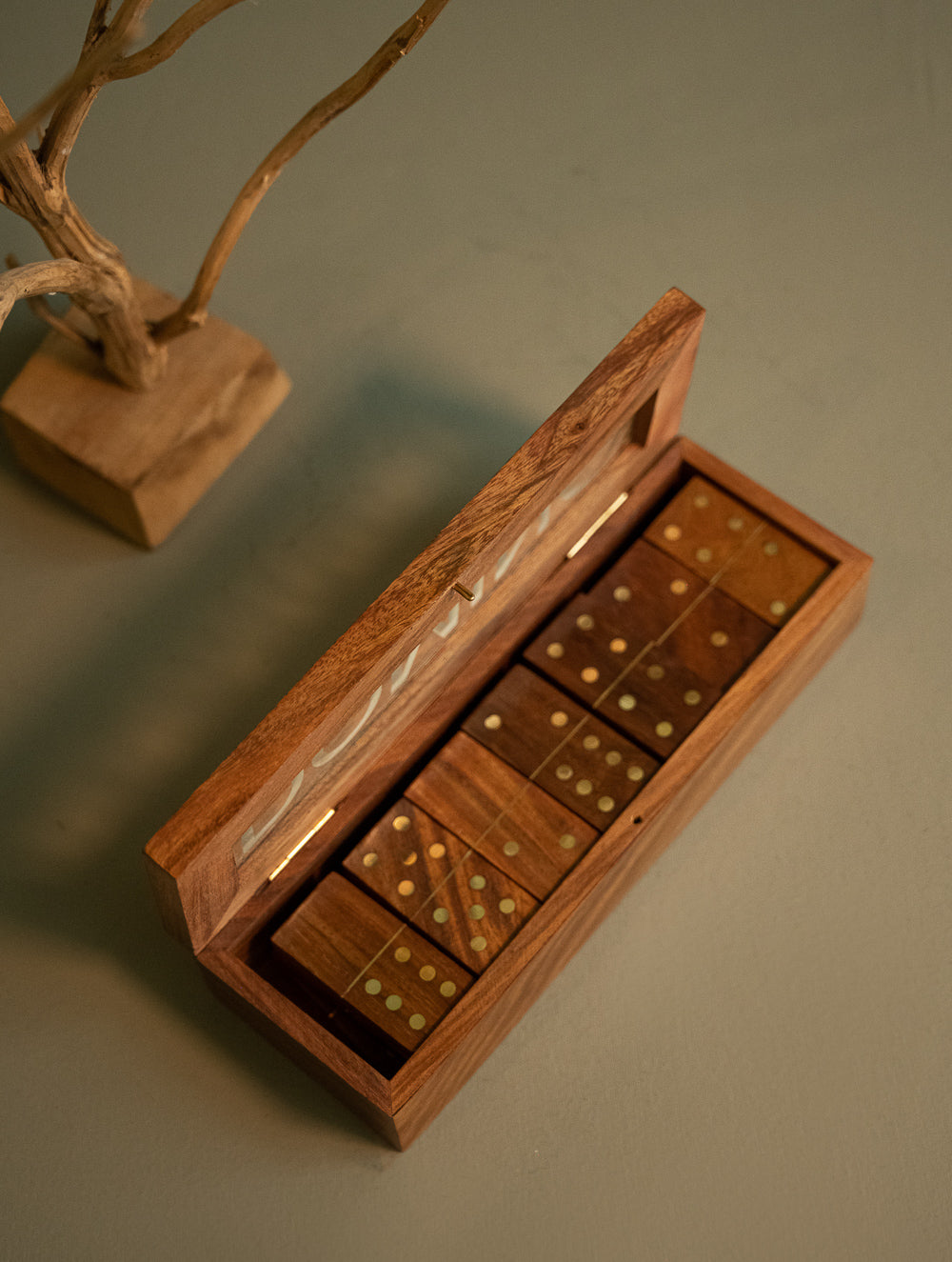 Load image into Gallery viewer, Handcrafted Wooden Game Set - Dominoes 28 Tiles