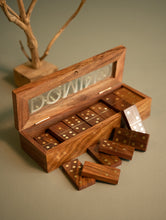 Load image into Gallery viewer, Handcrafted Wooden Game Set - Dominoes 28 Tiles