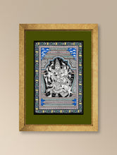 Load image into Gallery viewer, Handpainted Pattachitra Canvas Painting - Mahishasuramardini (Unframed Length - 13&quot; x Width - 19&quot;)