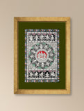 Handpainted Pattachitra Canvas Painting - Mythical Mandala (Unframed Length - 13
