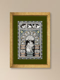 Handpainted Pattachitra Canvas Painting - Radha Krishna (Unframed Length - 13