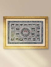 Load image into Gallery viewer, Handpainted Pattachitra Canvas Painting - Ramayana in Monochrome (Unframed Length - 13&quot; x Width - 19&quot;)