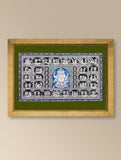Handpainted Pattachitra Canvas Painting Large - Ganesh Mandala (Unframed Length - 40