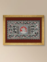 Load image into Gallery viewer, Handpainted Pattachitra Canvas Painting Large - Mythic Tales in Red (Unframed - 40&quot; x Width - 24&quot;)
