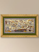 Load image into Gallery viewer, Handpainted Pattachitra Tussar Silk Painting Large - Forest Rhapsody (Unframed Length - 40&quot; x Width - 18&quot;)