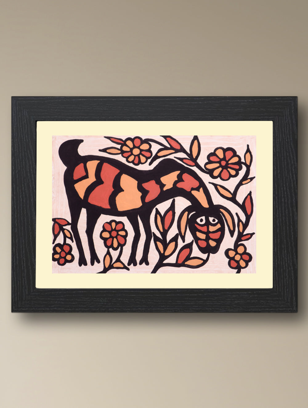 Handpainted Sohrai Painting - Bhoomadevi (Unframed, Different Sizes available)