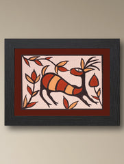 Handpainted Sohrai Painting - Mriga Udaan (Unframed, Different Sizes available)