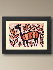 Handpainted Sohrai Painting - Prakriti Aavaran (Unframed, Different Sizes available)