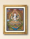 Handpainted Thangka Painting - Chenrezig (Unframed Height - 12