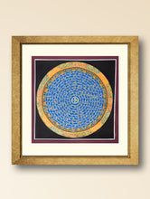 Load image into Gallery viewer, Handpainted Thangka Painting - Mantra Mandala, Blue (Unframed Height - 12&quot; x Width - 12&quot;)