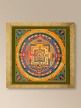 Load image into Gallery viewer, Handpainted Thangka Painting Large - The Kalachakra Mandala (Unframed Height - 19&quot; x Width - 19&quot;)