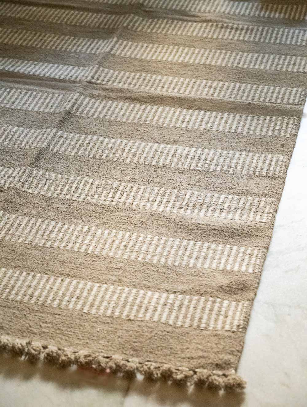 Handwoven Jawaja Rug - Beige Panels (6ft x 4ft)