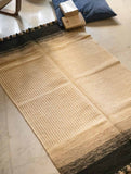 Handwoven Jawaja Rug - Cream Stripes (5ft x 3ft)