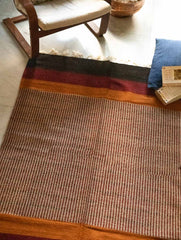 Handwoven Jawaja Rug - Warm Hues (6ft x 4ft)