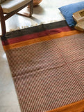 Handwoven Jawaja Rug - Warm Hues (6ft x 4ft)