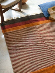 Handwoven Jawaja Rug - Warm Hues (6ft x 4ft)