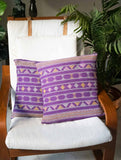 Handwoven Kashida Pattu Cushion Covers - Purple Stripes (Set of 2)